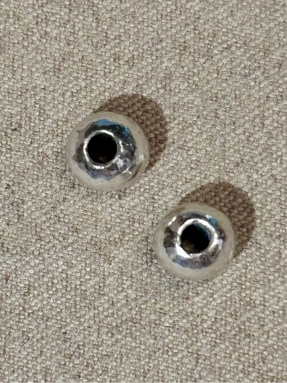 Two 🆕 Brighton Mini Stopper beads Hammered silver Fit MINI holders ONLY Retired
